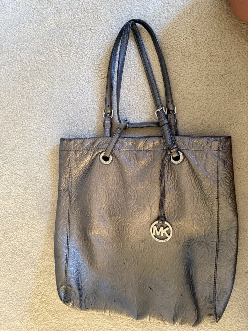 Michael Kors Jet Set Tote Bag Metallic Grey